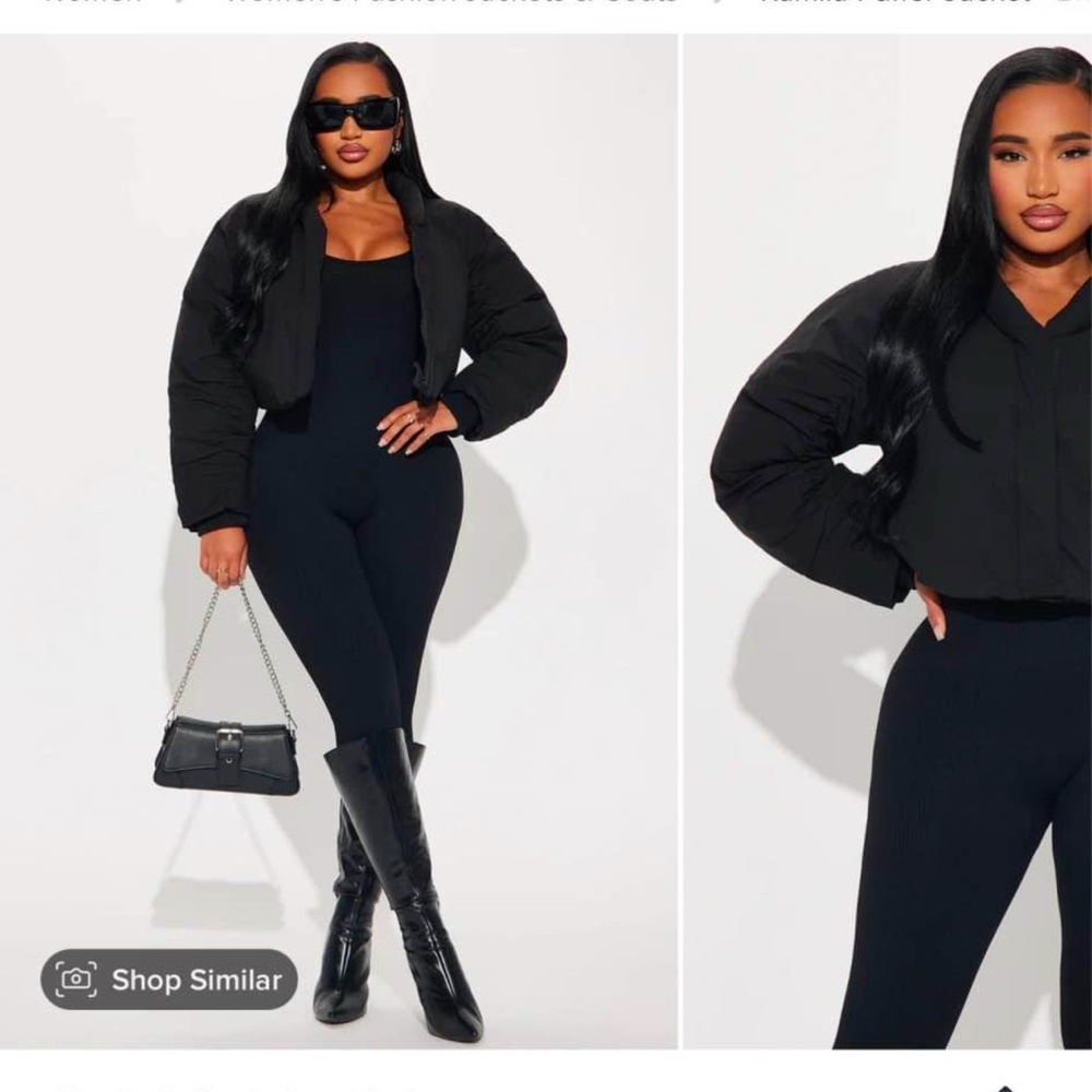Brand New Black Puffer Coat - Large